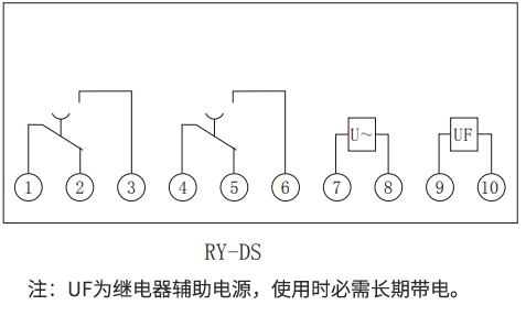 RY-DS系列定時限電壓老龄产业内部接線圖