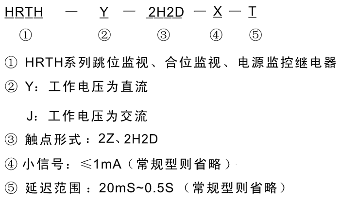 HRTH-J-2H2D-X-T型号及其含義