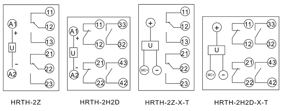 HRTH-J-2H2D-X-T内部接線圖
