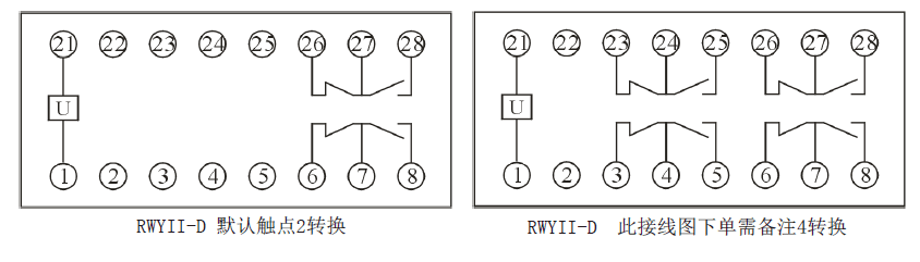 RWYII-D系列電壓老龄产业内部接線圖